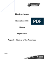 History Paper 3 History of The Americas HL Markscheme