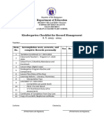 Checklist For Records and Forms 2023