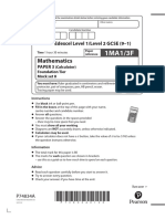 GCSE Maths Mock Set 8 1MA1 - 3F Question Paper