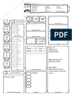 Tap Character Sheet