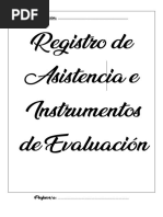 Registro de Asistenc Iae Instrumentos de Evaluación