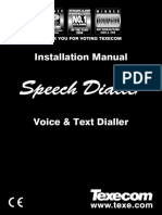 Speech Dialler Installation Manual