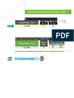 Stud Bolt Dimensi For ASME B16.5 Flanges