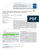 Autonomy Support Predicts Language Mindsets - Implications For Developing Communicative Competence and Willingness To Communicate in EFL Classrooms