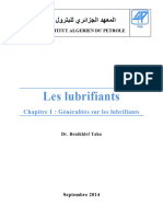 Chapitre 1 Les Lubrifiants - Généralités Sur Les Lubrifiants