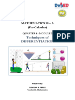 PRECAL QUARTER 4 MODULE 2 Part 1 Basic Differentiation Techniques and Derivatives of Trigonometric Functions 1