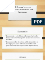 Difference Between Business Economics and Economics