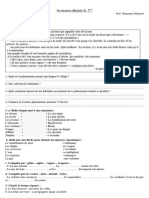 Vocabulaire (Module 4 7eme)