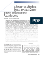 Initial Torque Stability of A New Bone Condensing Dental Implant A Cohort Study of 140 Consecutively Placed Implants - IRINAKIS 2009