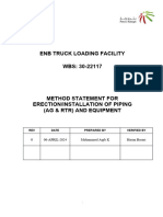 Method Statement - Installation of Piping (AG & RTR) and Equipments (Pump & Loading Arm)