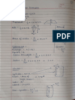 Mensuration Formulas - IGCSE