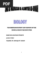 The Greenhouse Effect and Thinning of The Ozone Layer On The Ecosystem