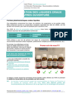 Conservation Liquides Oraux