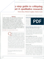 2007 Step by Step Guide To Critiquing Research Part 2 Qualitative Research