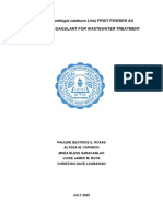 Aratiles Fruit Powder As POTENTIAL BIOCOAGULANT FOR WASTEWATER TREATMENT