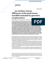 Shape Variation and Sex Differences of The Adult Human Mandible Evaluated by Geometric Morphometrics