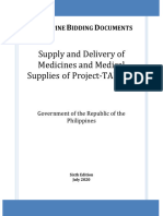 Supply and Delivery of Medicines and Medical Supplies of Project Tabang