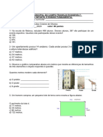 Avaliação de Matemática 60p 1b