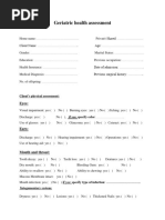 Geriteric Assessment