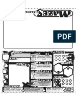 Mazes Character Record Sheet (Tent)