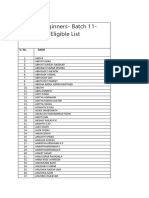 N VLSI B11 Eligible List New