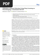 Alzheimer's Disease Detection Using Deep Learning On Neuroimaging A Systematic Review