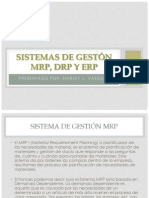 Sistemas de Gestón MRP, DRP y Erp