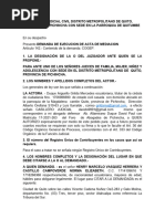 DEMANDA DE EJECUCION DE ACTA DE MEDIACION D.A Final