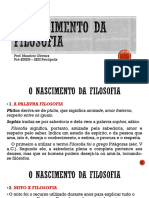 1 O Nascimento Da Filosofia