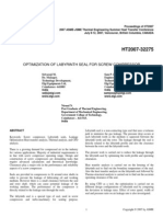 Optimization of Labyrinth Seal For Screw Compressor Ht2007-32275