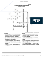 Crucigrama Sobre Simulación Resuelto