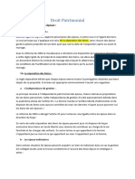 Droit Patrimonial Resume Part 1