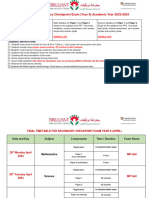 Syllabus For Secondary Checkpoint Exam (Year 9) Academic Year 2023-2024