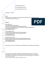 Recognising and Responding To In-Hospital Clinical Deterioration