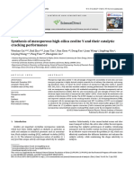 Synthesis of Mesoporous High-Silica Zeolite Y and Their Catalytic Cracking Performance