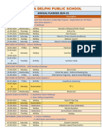 Academic and Holiday Planner For The Session 2024-25