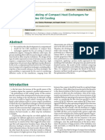 CFD Modeling of Compact Heat Exchangers For I.C. Engine Oil Cooling