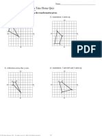 Geometry - Reflections and Translations Take Home Quiz