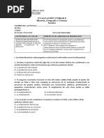 Evaluación Séptimo Basico Unidad 0