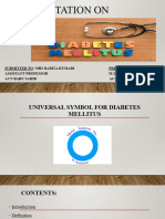 Presentation On Diabetes Mellitus