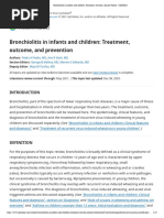 Bronchiolitis in Infants and Children - Treatment, Outcome, and Prevention - UpToDate