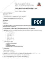 Conteúdos Das Avaliações Do 2º Bim 9º Anos