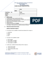 Examen II Trimestre Física