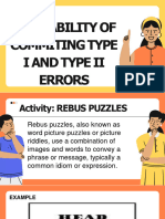 Computing Probability of Type I and Type II Errors