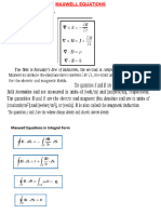 Maxwell Equations, Wave Sol and Poyting Vector