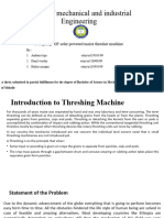 Design of Solar Powered Maize Thresher