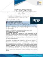 Guia de Actividades y Rúbrica de Evaluación - Unidad 1 - Etapa 1 - Identificación Series de La Familia ISO 27000