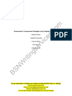 NURS FPX 6105 Assessment 4 Assessment Strategies and Complete Course Plan