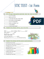 Diagnostic Test 1st Forms