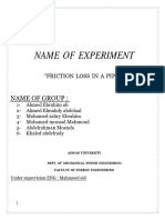 Friction Loss in Pipes